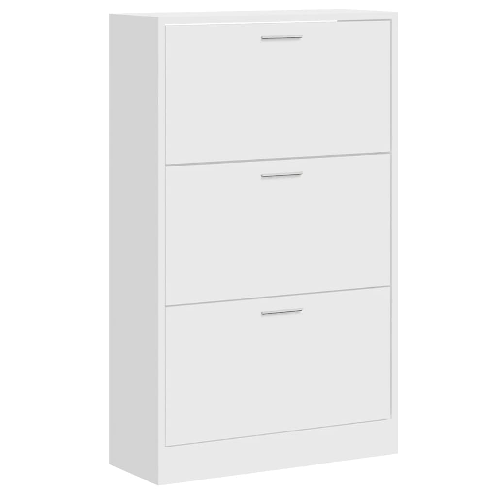 Ormarić za cipele sjajni bijeli 63x24x103 cm konstruirano drvo