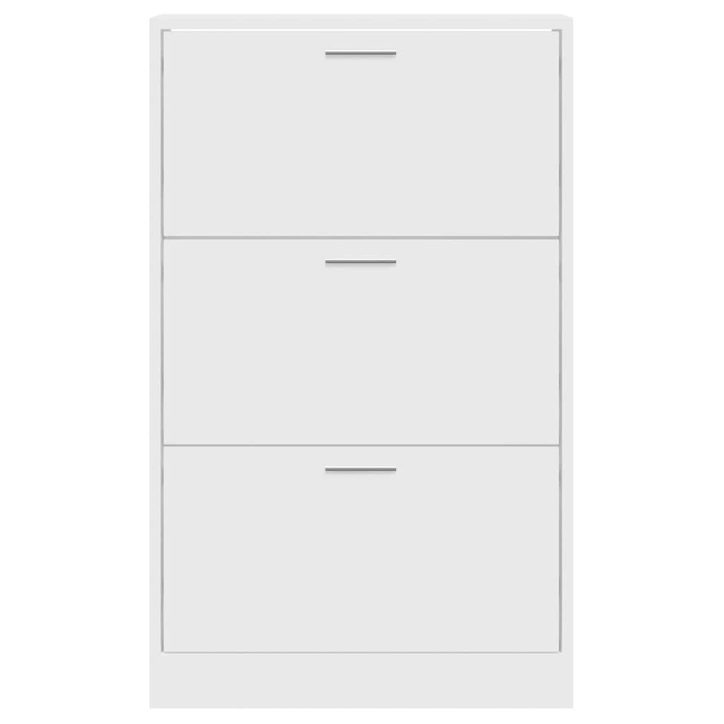 Ormarić za cipele sjajni bijeli 63x24x103 cm konstruirano drvo