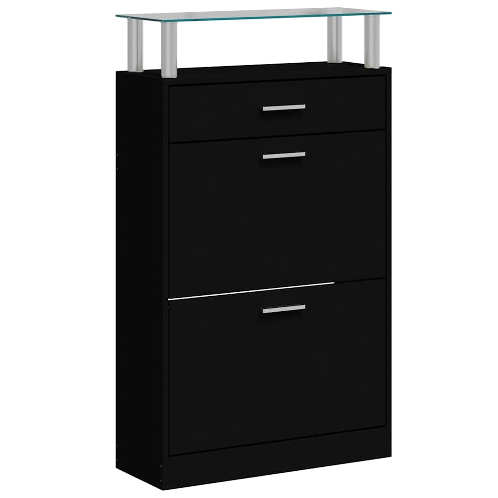 Ormarić za cipele crni 63 x 24 x 104 cm od konstruiranog drva