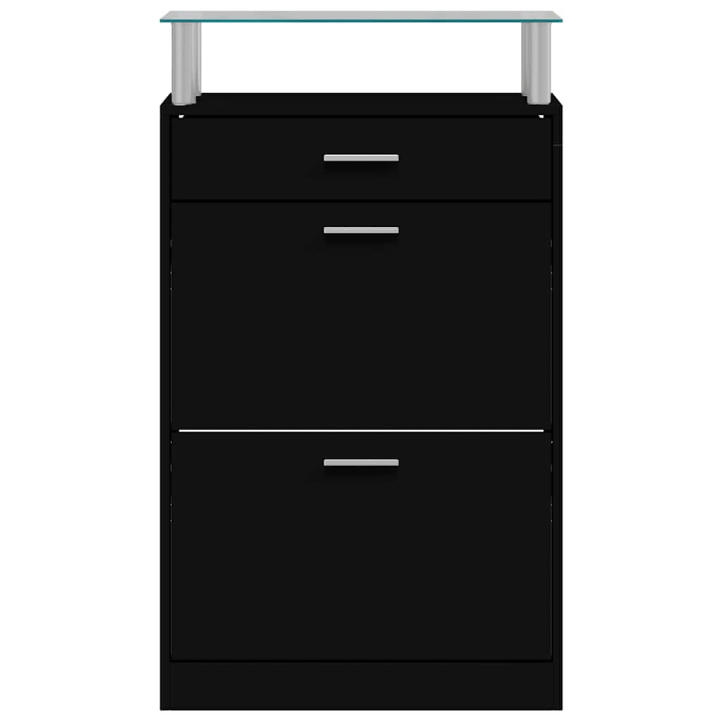 Ormarić za cipele crni 63 x 24 x 104 cm od konstruiranog drva