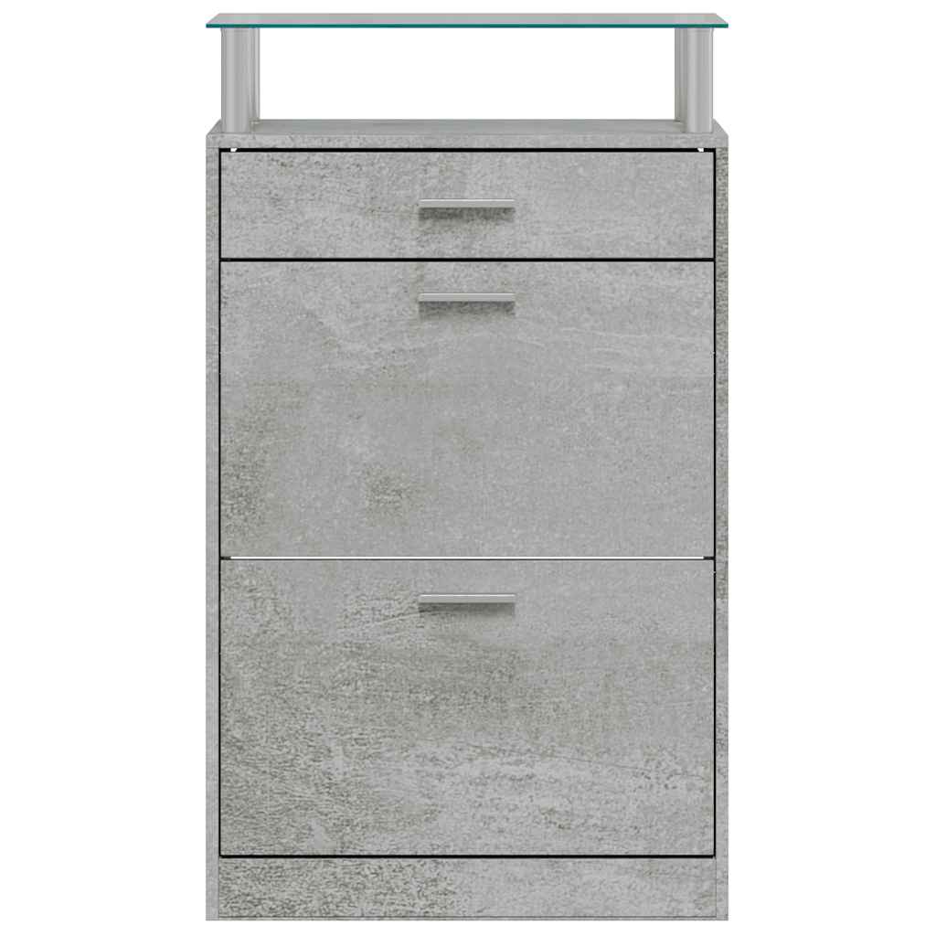 Ormarić za cipele boja betona 63x24x104 cm konstruirano drvo