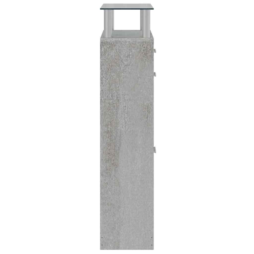 Ormarić za cipele boja betona 63x24x104 cm konstruirano drvo