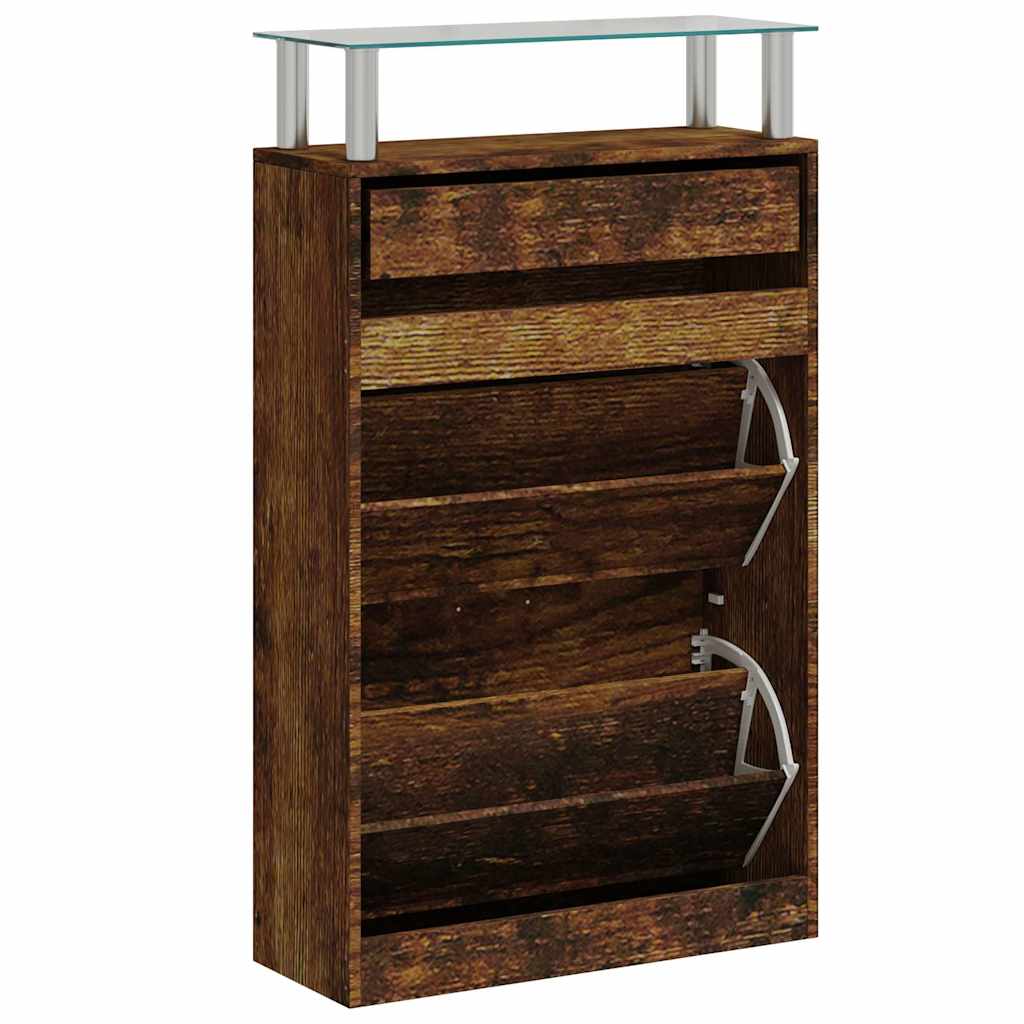 Ormarić za cipele boja hrasta 63x24x104 cm konstruirano drvo
