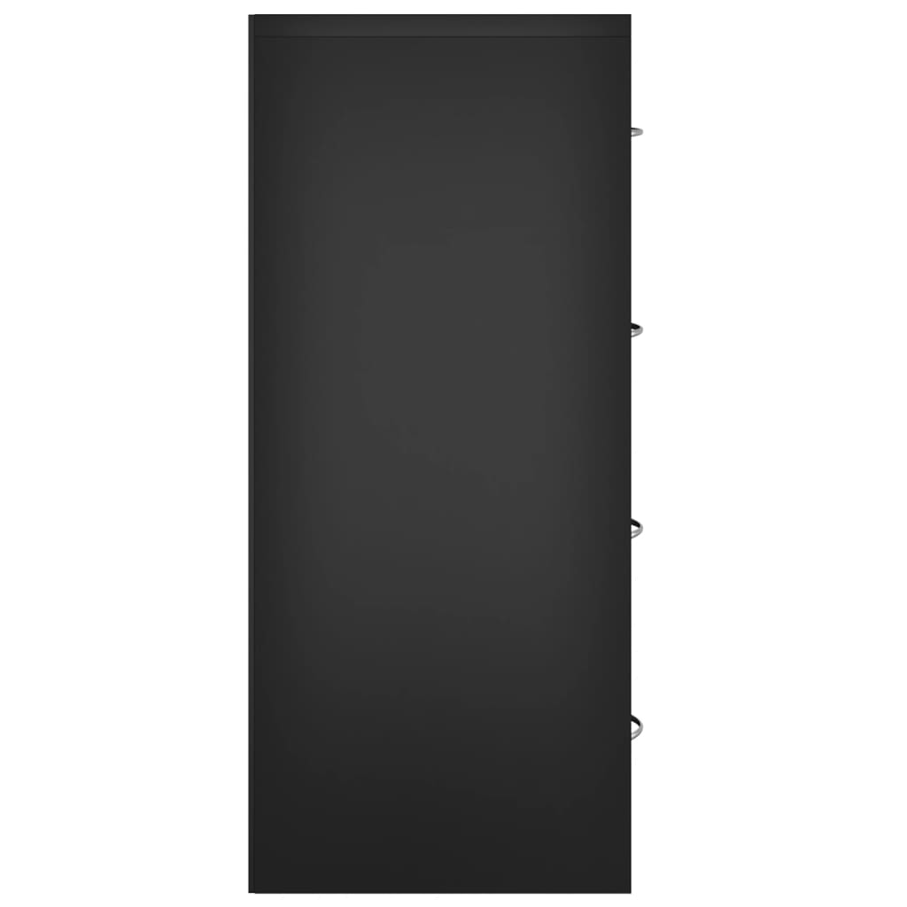 Komoda s 4 ladice 60 x 30,5 x 71 cm crna