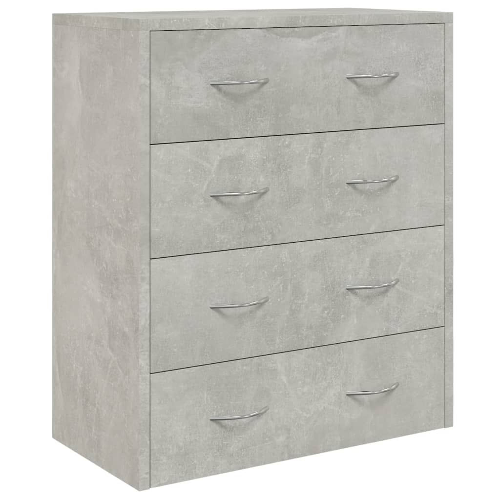 Komoda s 4 ladice 60 x 30,5 x 71 cm siva boja betona