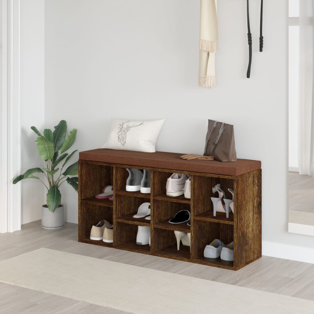 Klupa za cipele boja hrasta 103x30x48 cm konstruirano drvo