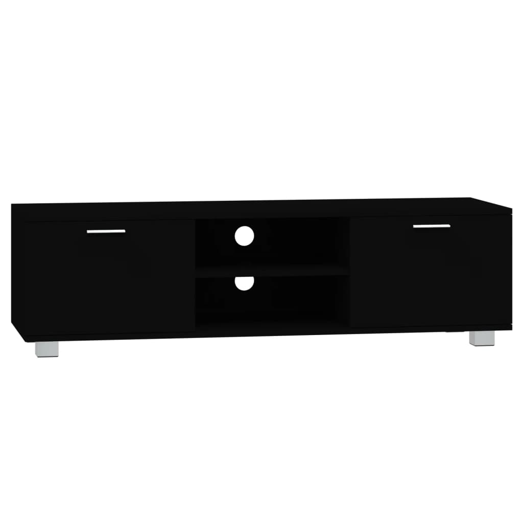 TV ormarić crni 140 x 40,5 x 35 cm od konstruiranog drva