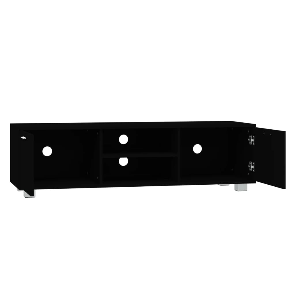 TV ormarić crni 140 x 40,5 x 35 cm od konstruiranog drva