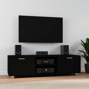 TV ormarić crni 140 x 40,5 x 35 cm od konstruiranog drva