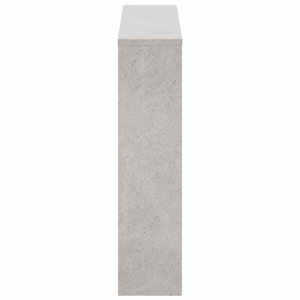 Ormarić za cipele s ogledalom 2 razine boja betona 63x17x67 cm