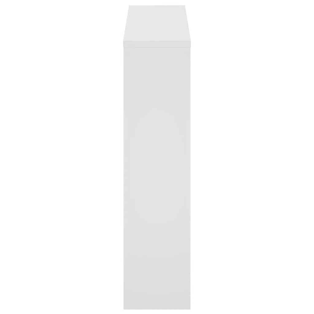 Ormarić za cipele s ogledalom i 2 razine bijeli 63x17x67 cm