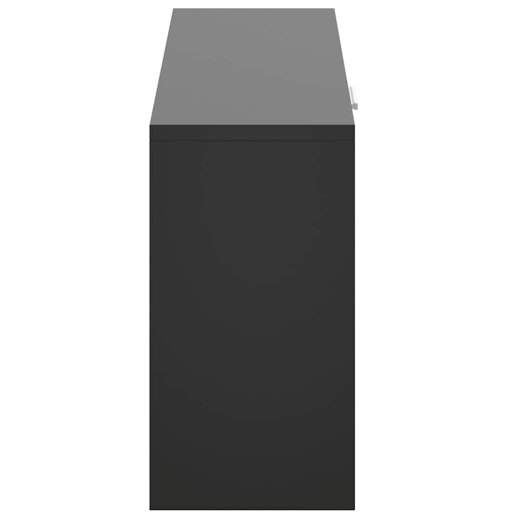 Klupa za cipele crna 80x24x45 cm, inženjerski drvo