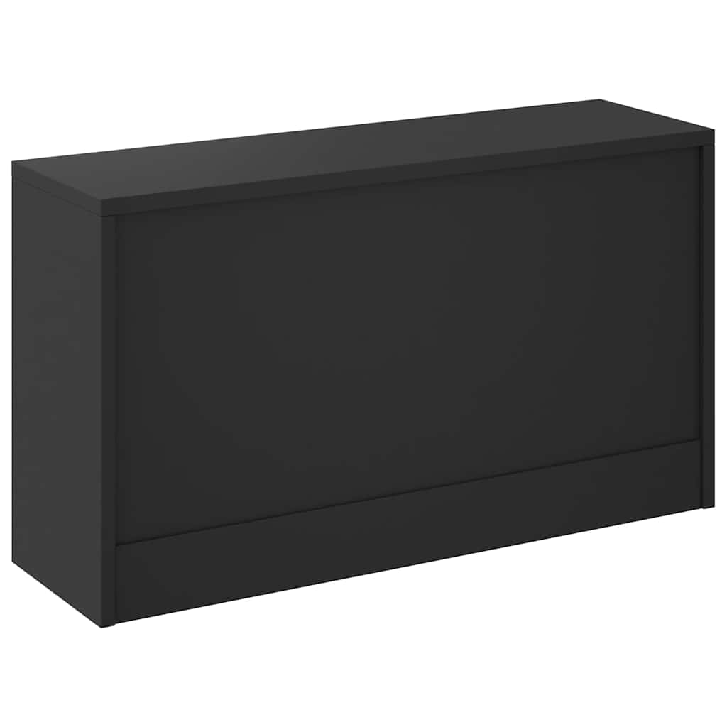 Klupa za cipele crna 80x24x45 cm, inženjerski drvo