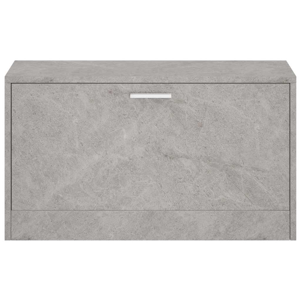 Klupa za cipele boja betona 80x24x45 cm konstruirano drvo