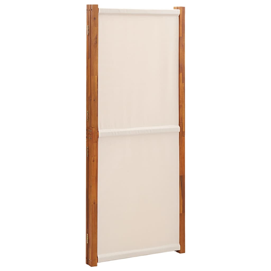 Sobna pregrada s 3 panela krem bijela 210 x 180 cm