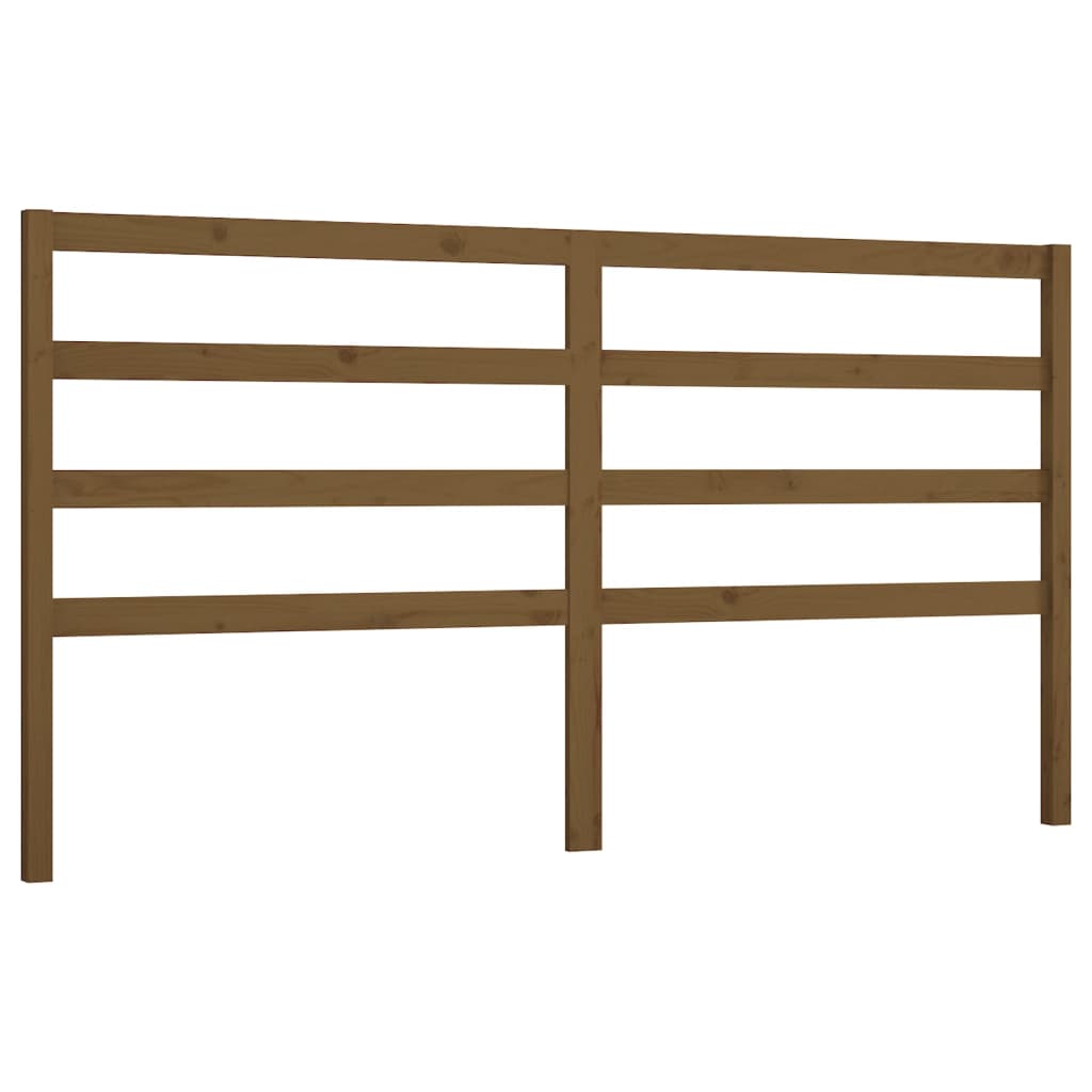 Uzglavlje za krevet boja meda 206 x 4 x 100 cm masivna borovina