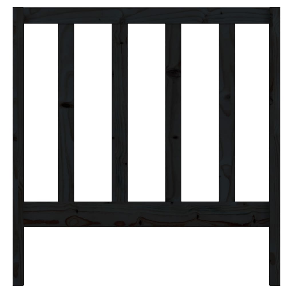 Uzglavlje za krevet crno 81 x 4 x 100 cm od masivne borovine