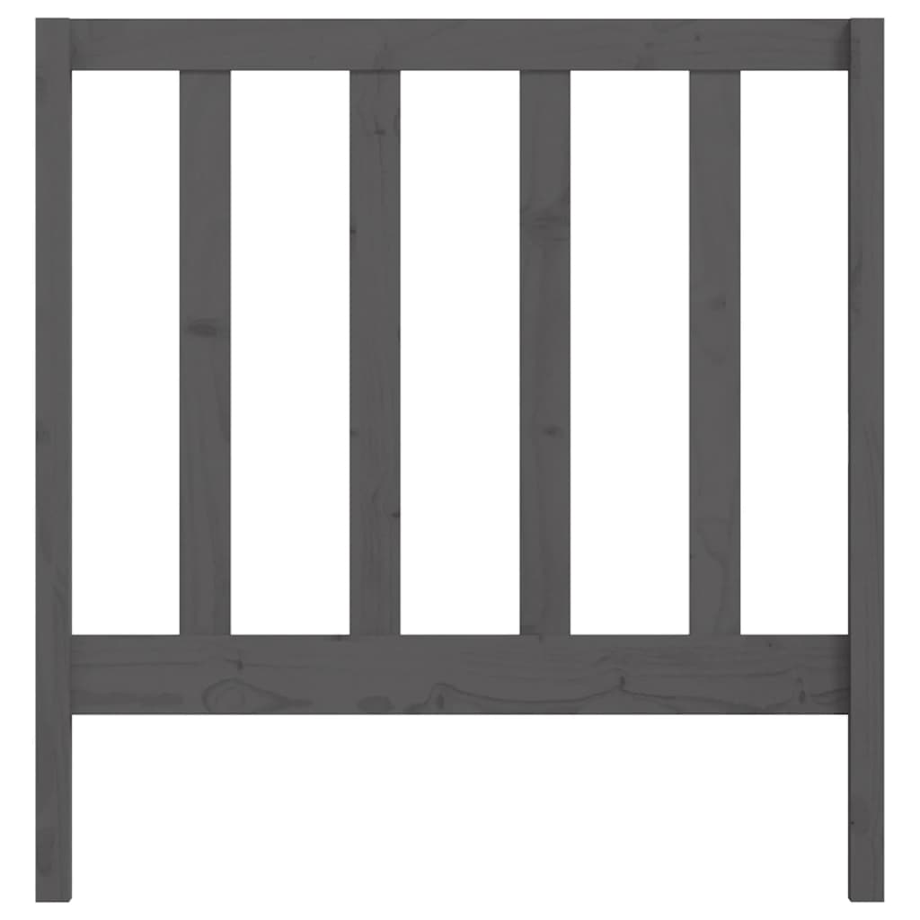 Uzglavlje za krevet sivo 96 x 4 x 100 cm od masivne borovine