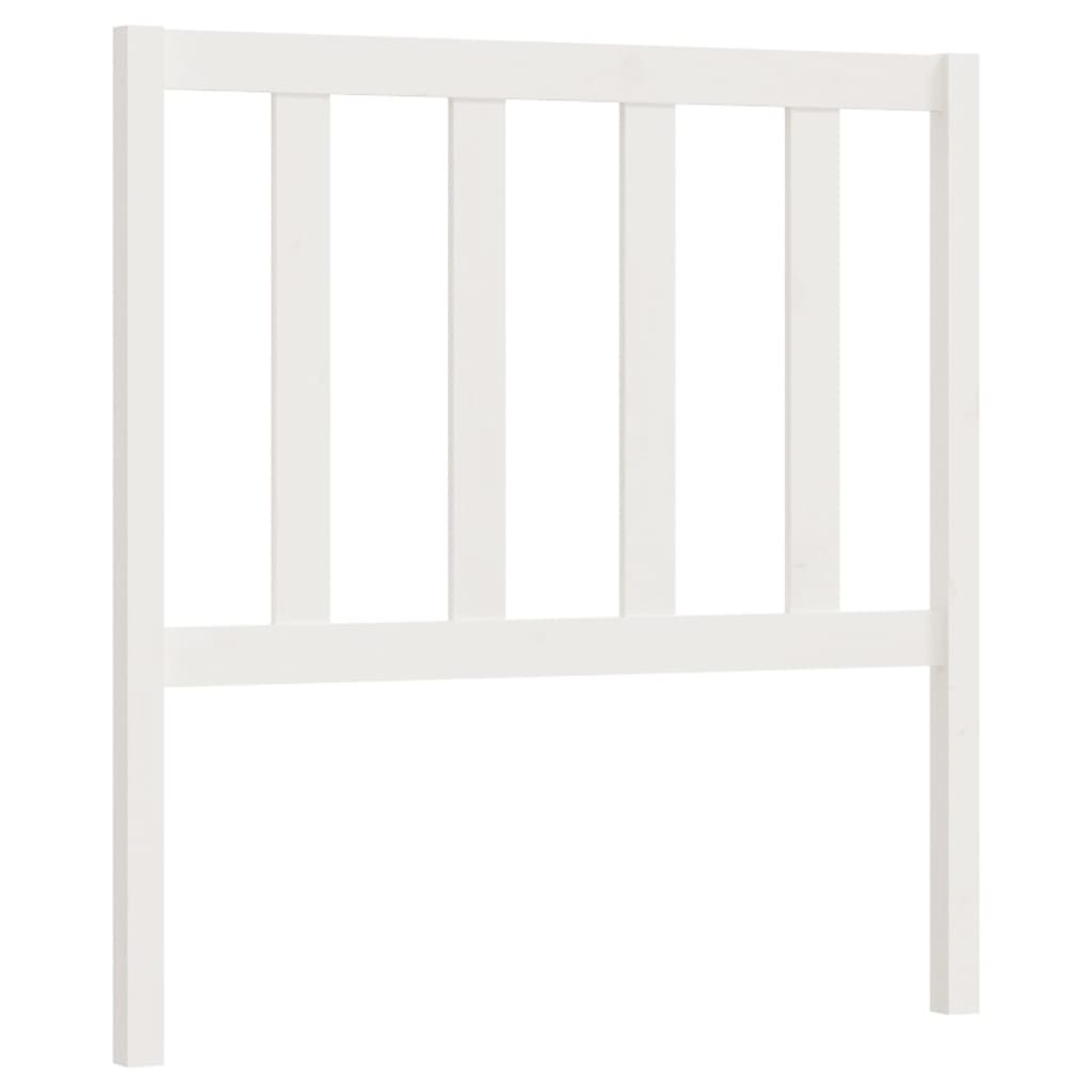 Uzglavlje za krevet bijelo 81 x 4 x 100 cm od masivne borovine