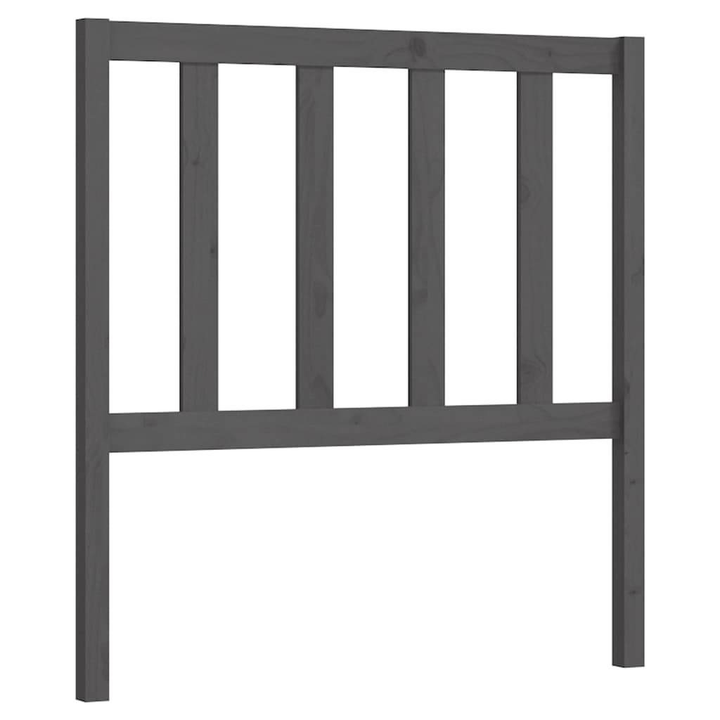 Uzglavlje za krevet sivo 96 x 4 x 100 cm od masivne borovine