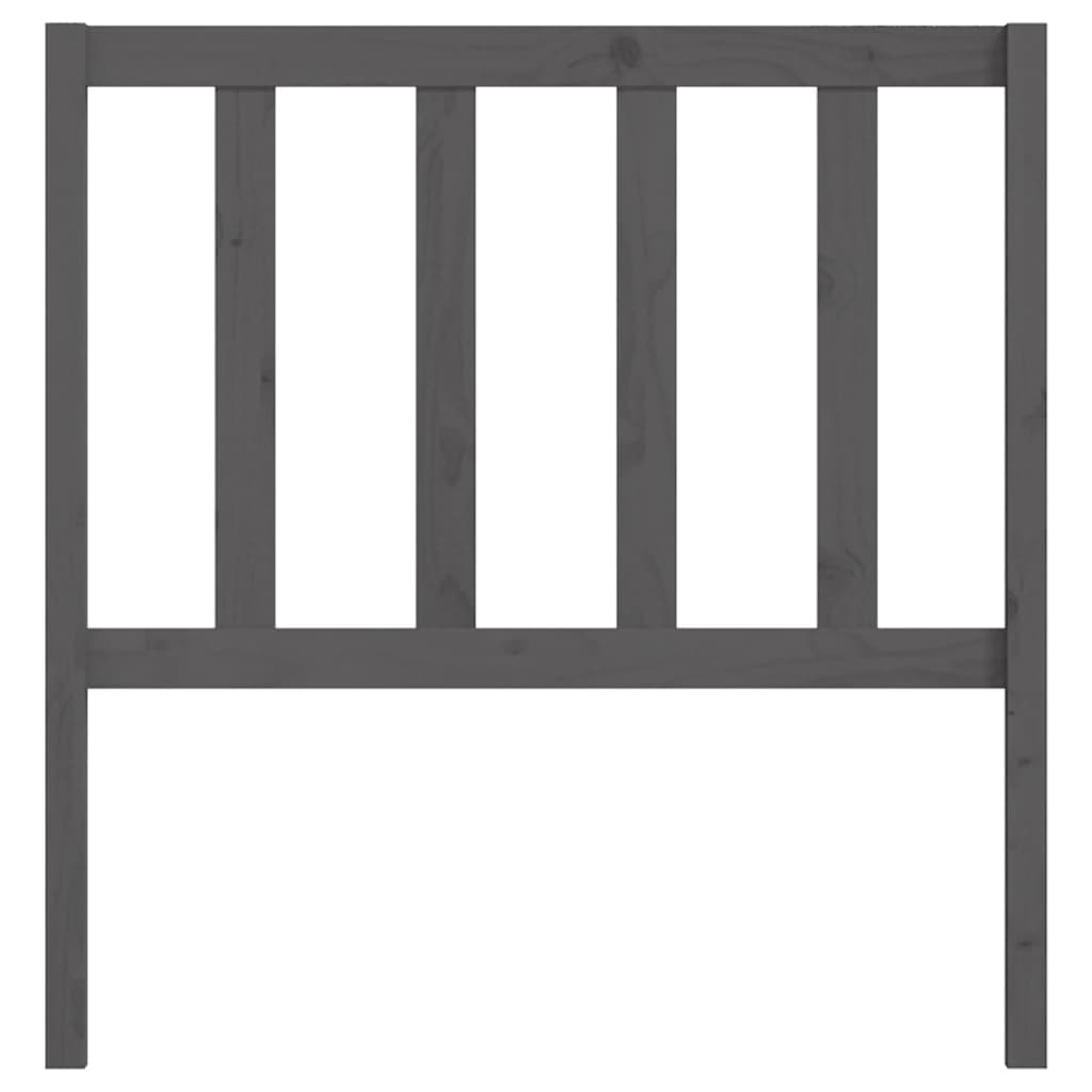 Uzglavlje za krevet sivo 96 x 4 x 100 cm od masivne borovine