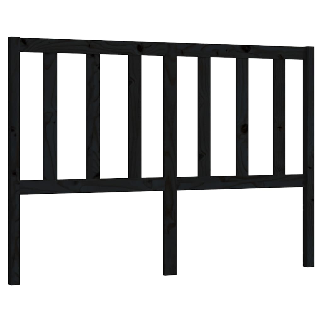 Uzglavlje za krevet crno 166 x 4 x 100 cm od masivne borovine