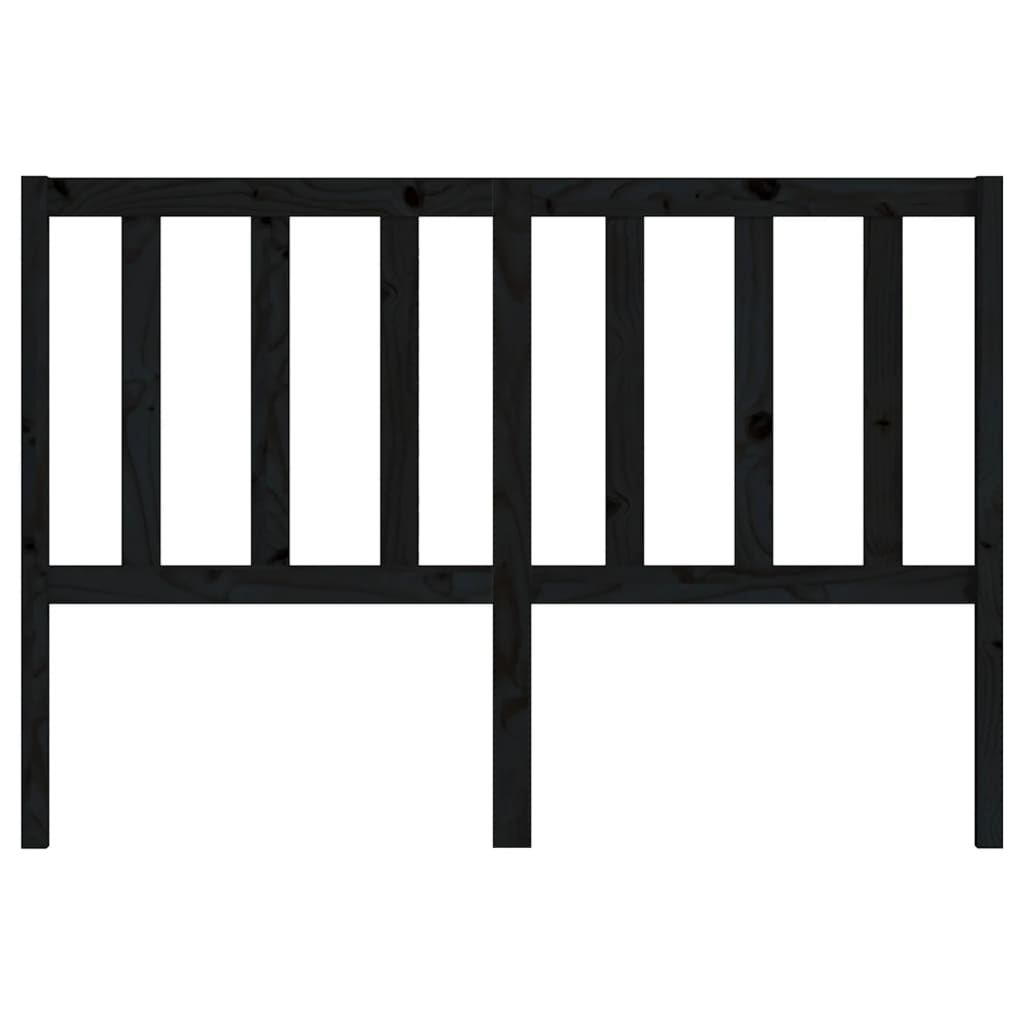 Uzglavlje za krevet crno 166 x 4 x 100 cm od masivne borovine