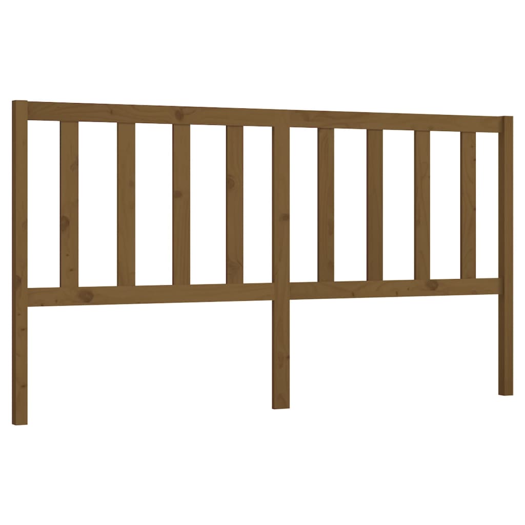 Uzglavlje za krevet boja meda 186 x 4 x 100 cm masivna borovina