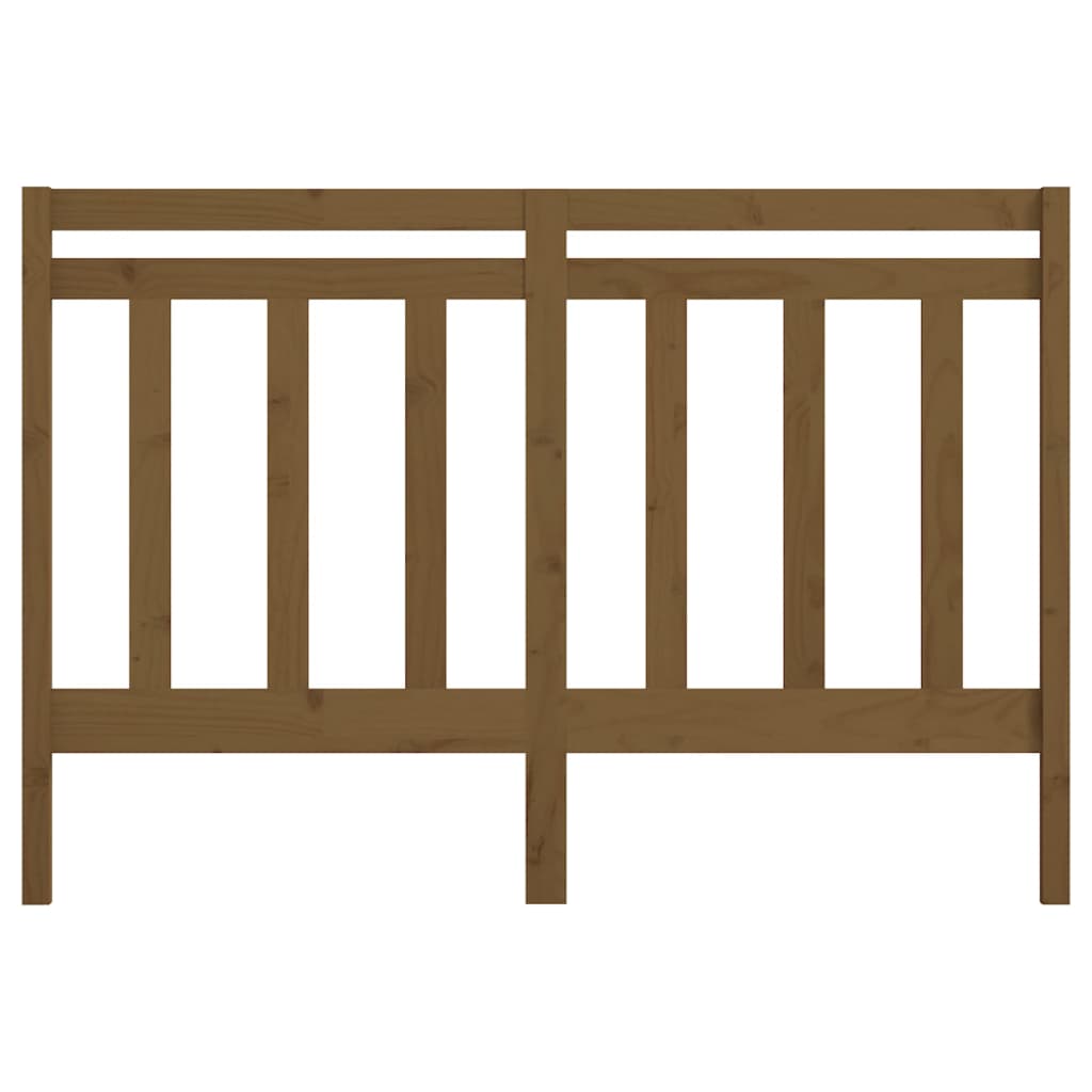 Uzglavlje za krevet boja meda 126 x 4 x 100 cm masivna borovina