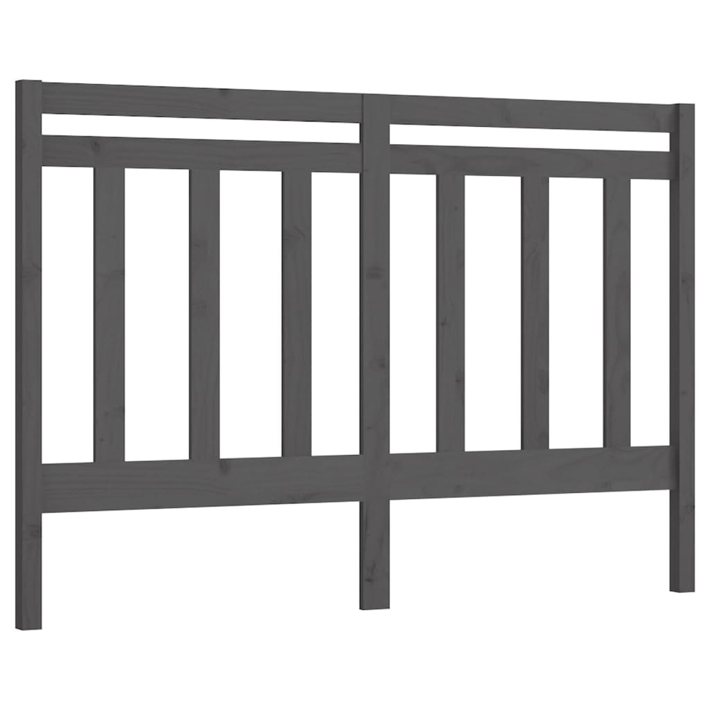 Uzglavlje za krevet sivo 156 x 4 x 100 cm od masivne borovine