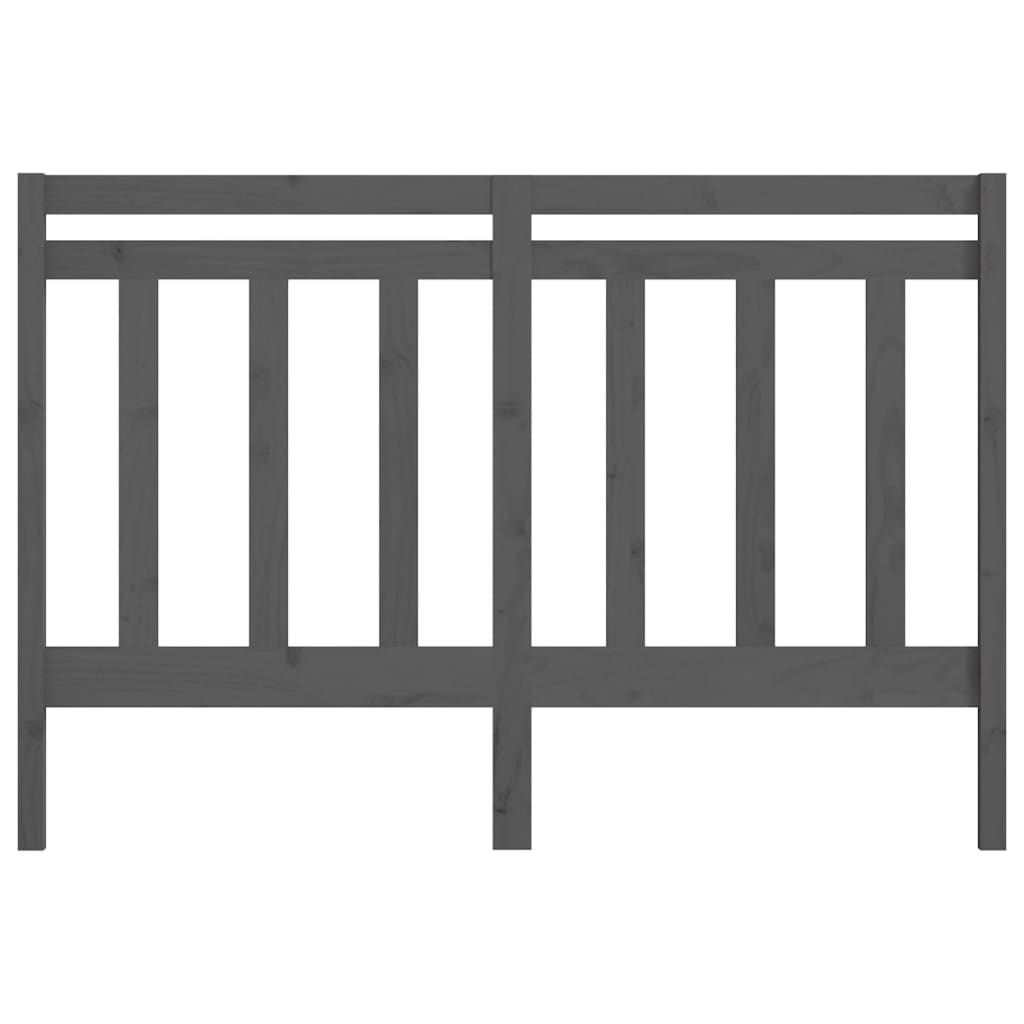 Uzglavlje za krevet sivo 156 x 4 x 100 cm od masivne borovine