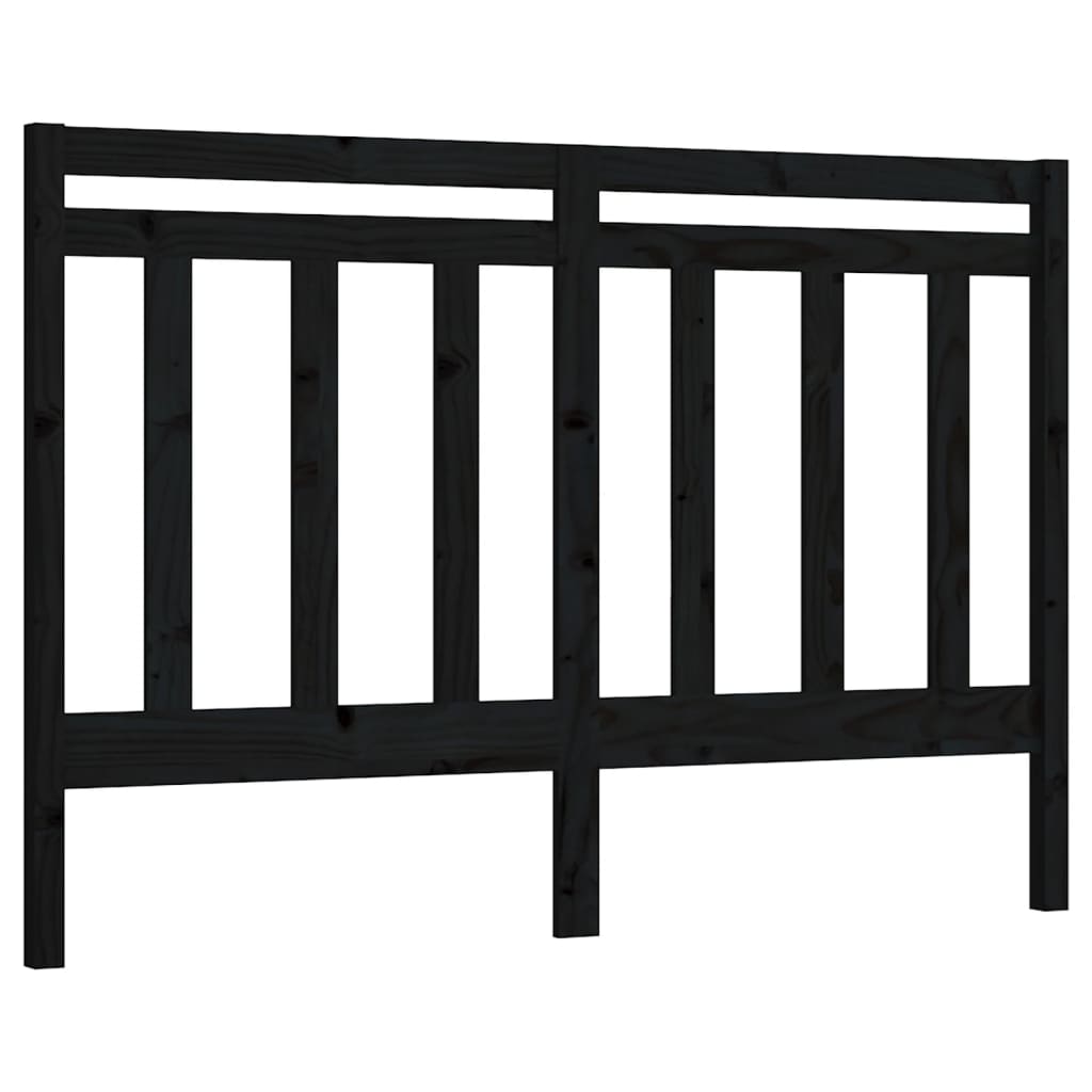 Uzglavlje za krevet crno 156 x 4 x 100 cm od masivne borovine