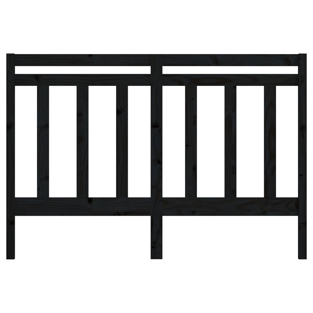 Uzglavlje za krevet crno 156 x 4 x 100 cm od masivne borovine