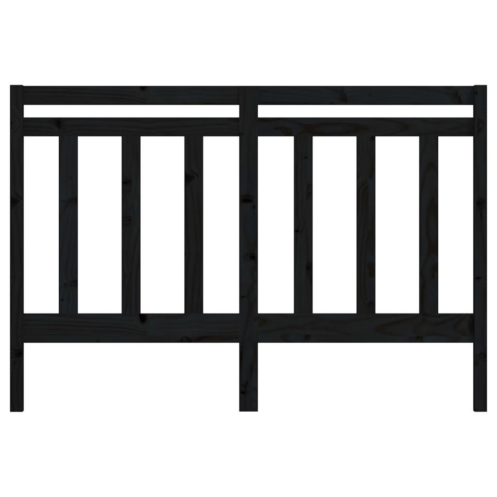 Uzglavlje za krevet crno 166 x 4 x 100 cm od masivne borovine