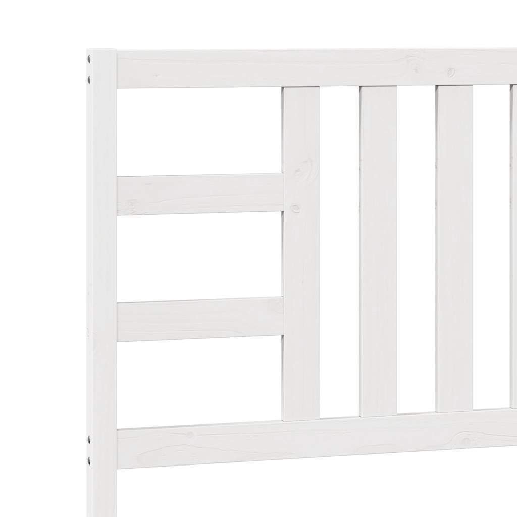 Uzglavlje za krevet bijelo 106 x 4 x 100 cm od masivne borovine
