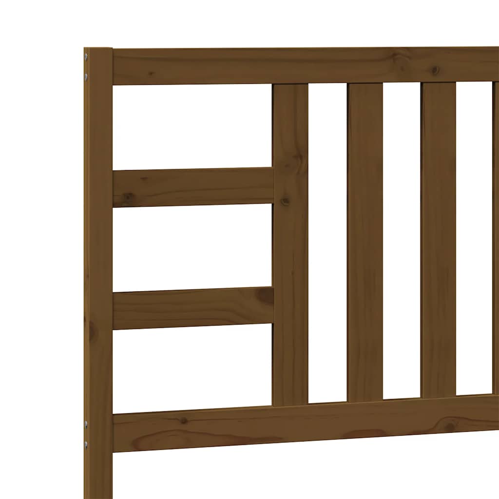Uzglavlje za krevet boja meda 106 x 4 x 100 cm masivna borovina