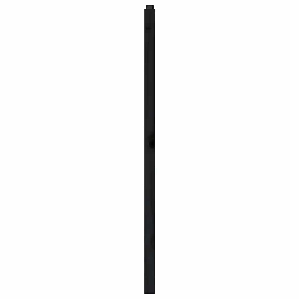 Uzglavlje za krevet crno 126 x 4 x 100 cm od masivne borovine