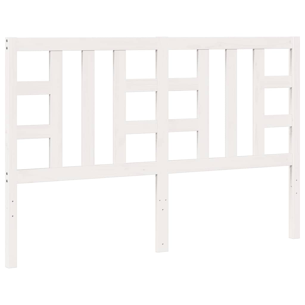 Uzglavlje za krevet bijelo 156 x 4 x 100 cm od masivne borovine