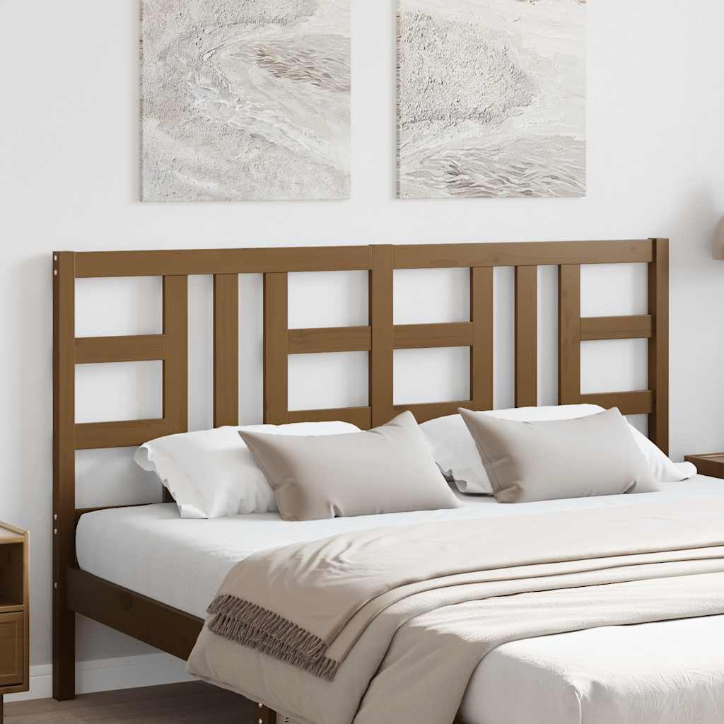 Uzglavlje za krevet boja meda 156 x 4 x 100 cm masivna borovina