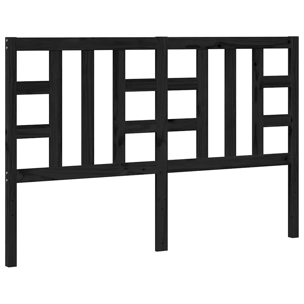 Uzglavlje za krevet crno 166 x 4 x 100 cm od masivne borovine