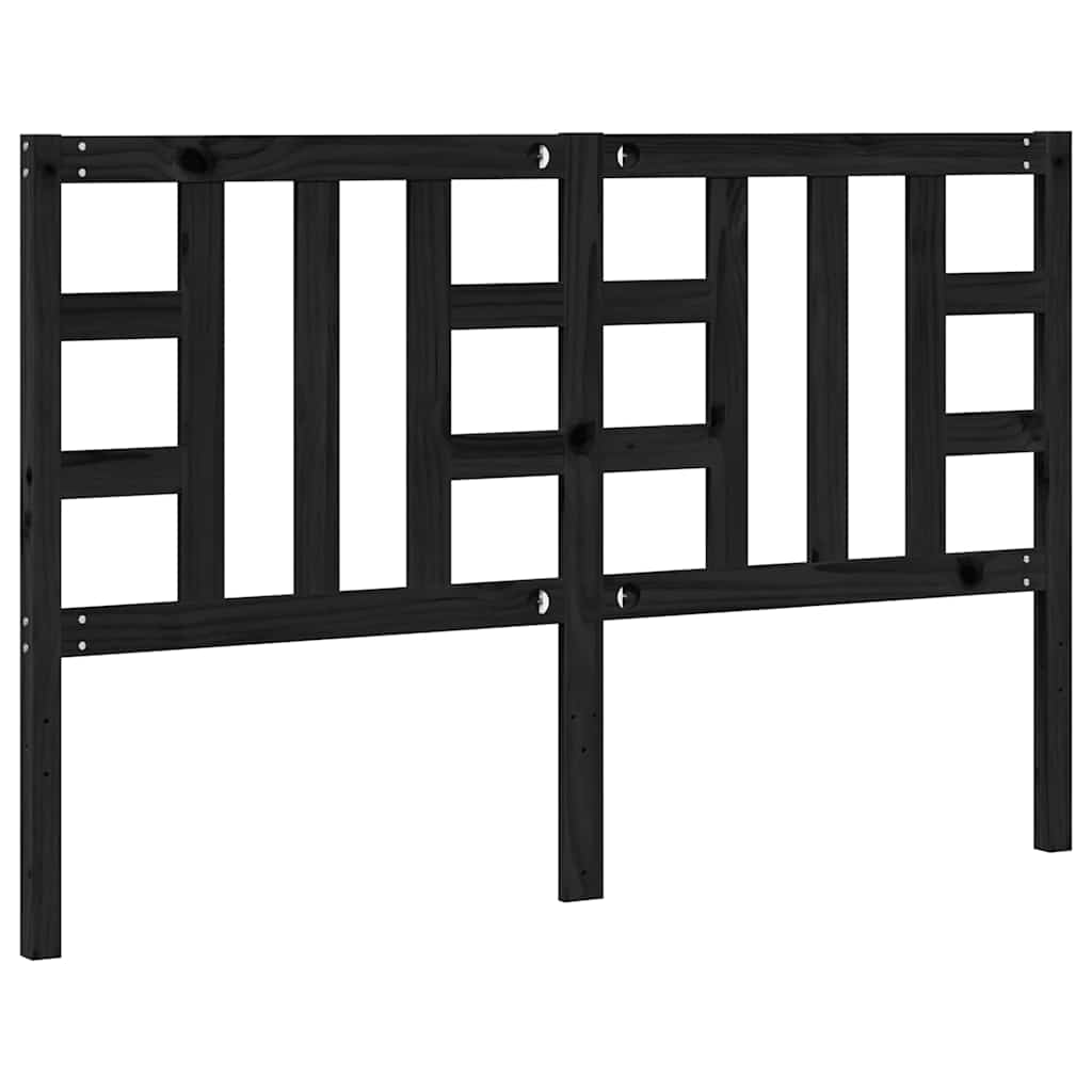 Uzglavlje za krevet crno 166 x 4 x 100 cm od masivne borovine
