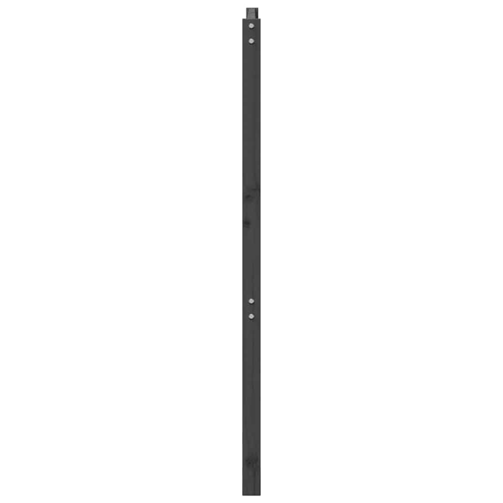 Uzglavlje za krevet sivo 206 x 4 x 100 cm od masivne borovine