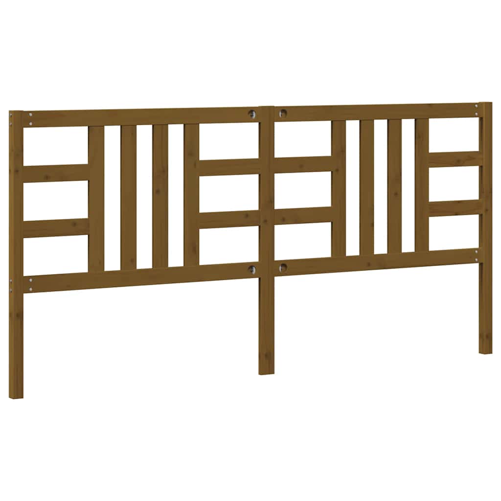 Uzglavlje za krevet boja meda 206 x 4 x 100 cm masivna borovina