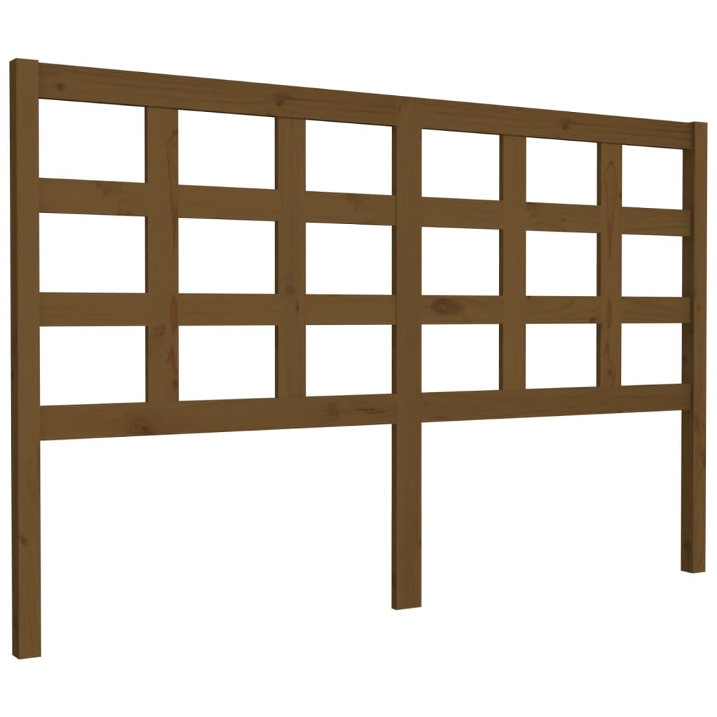 Uzglavlje za krevet boja meda 156 x 4 x 100 cm masivna borovina