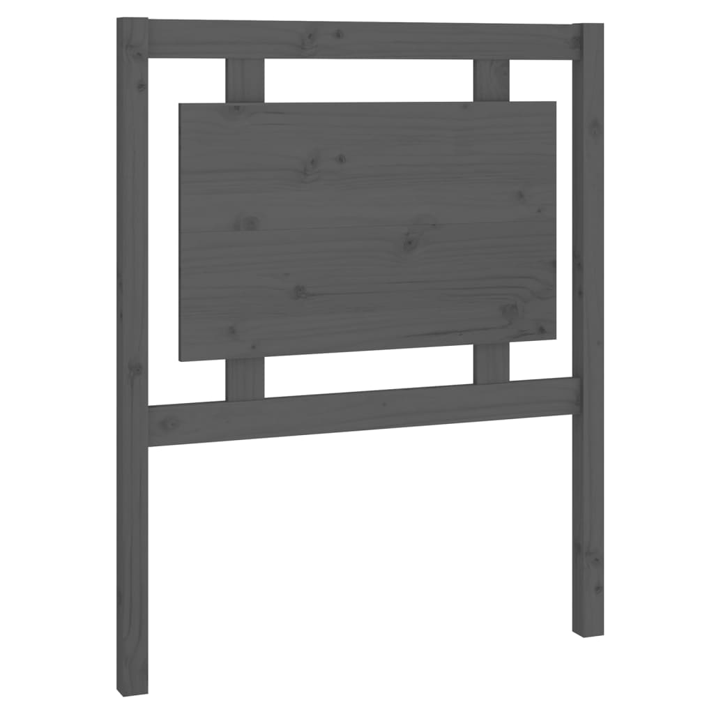 Uzglavlje za krevet sivo 80,5 x 4 x 100 cm od masivne borovine