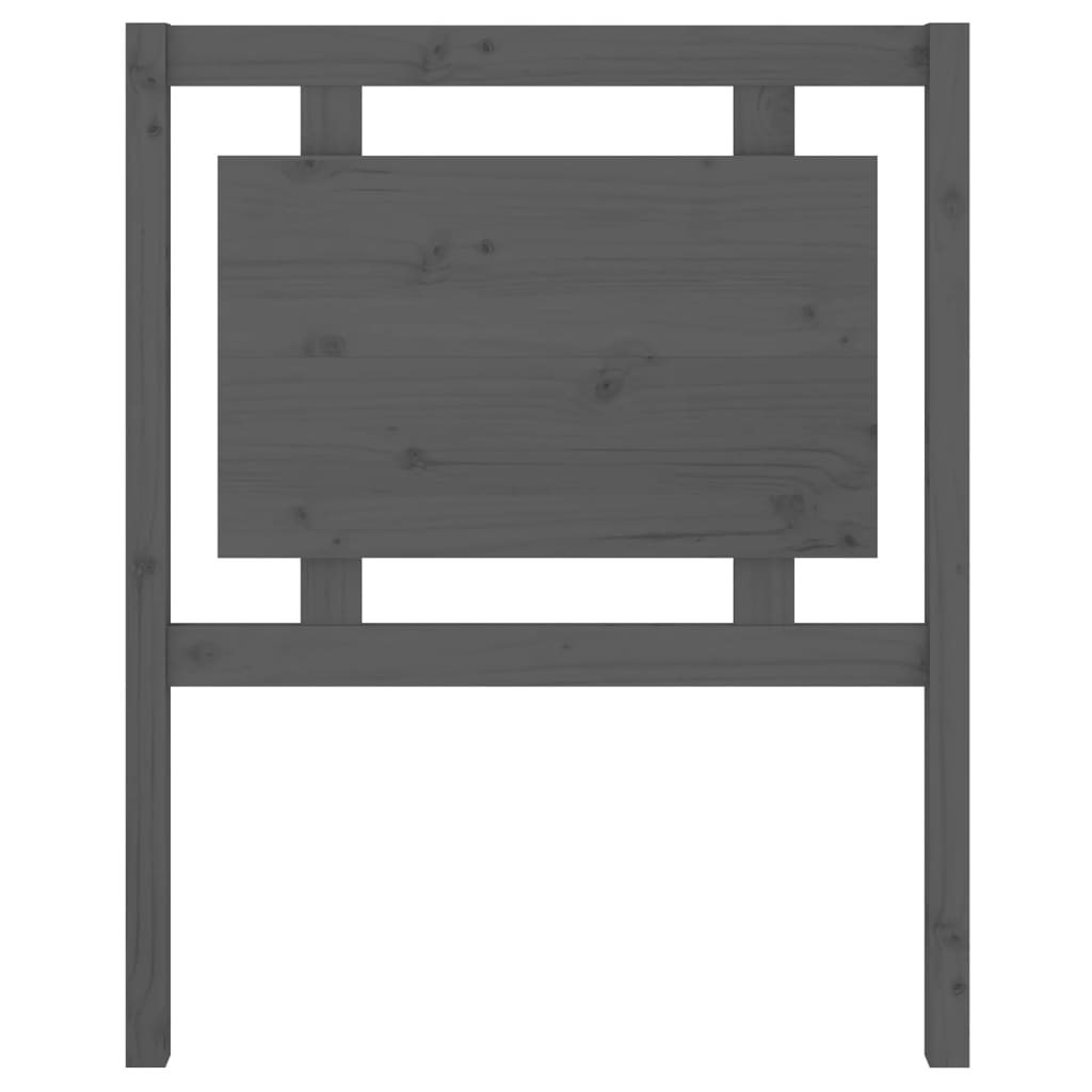 Uzglavlje za krevet sivo 80,5 x 4 x 100 cm od masivne borovine