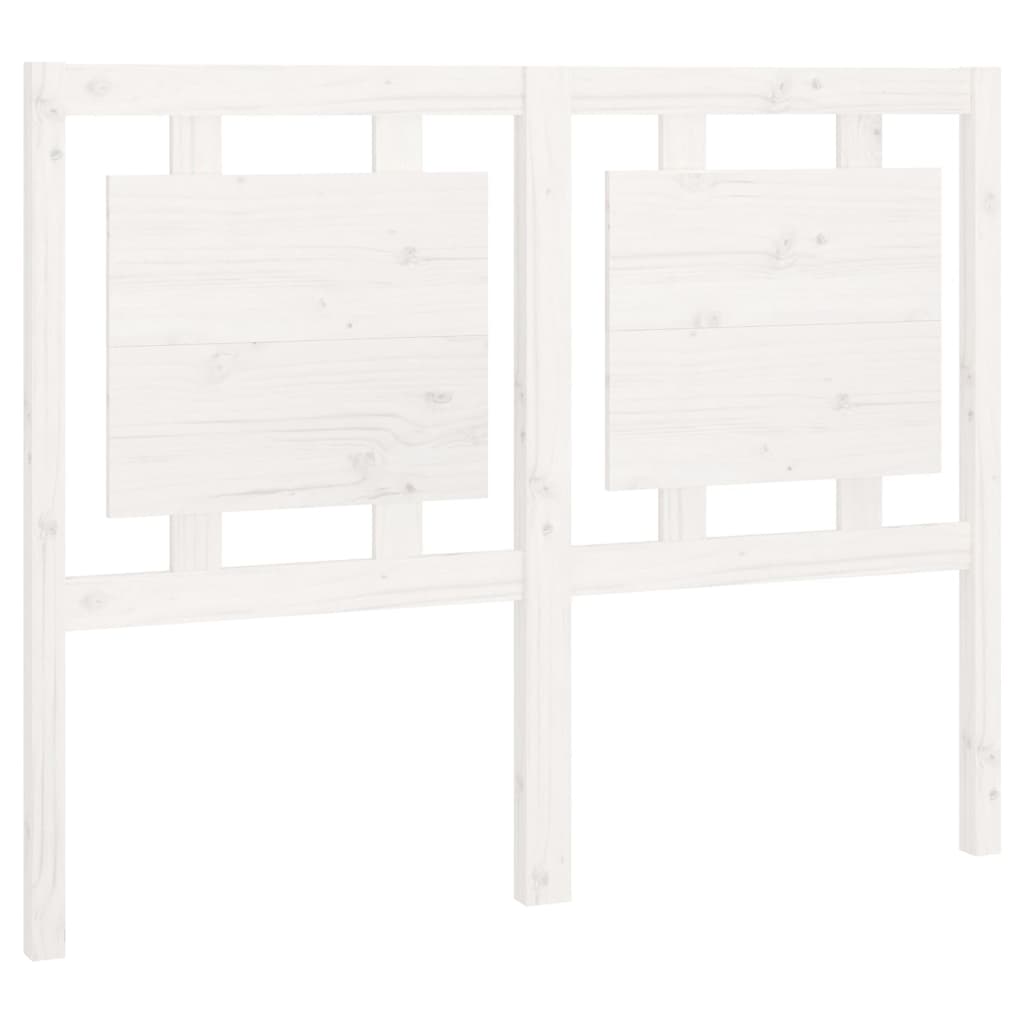 Uzglavlje za krevet bijelo 125,5x4x100 cm od masivne borovine