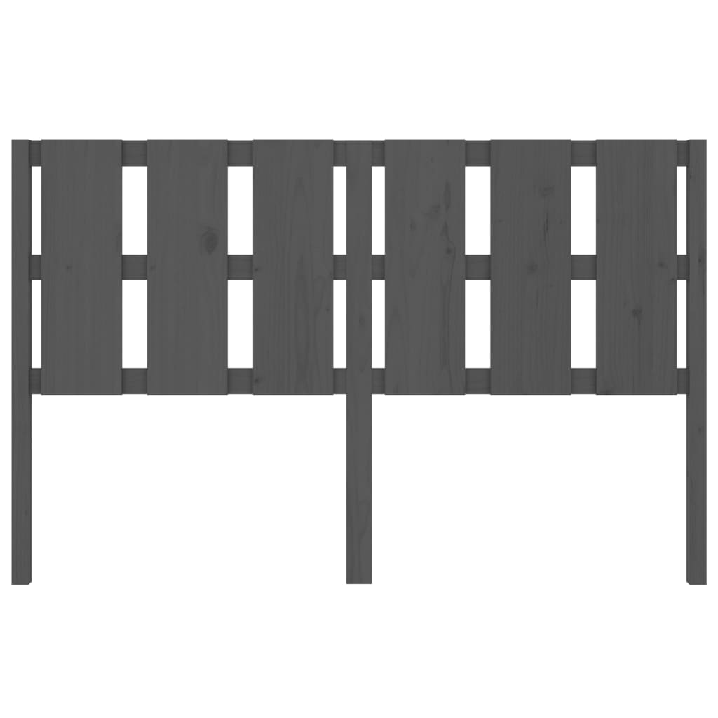 Uzglavlje za krevet sivo 155,5 x 4 x 100 cm od masivne borovine