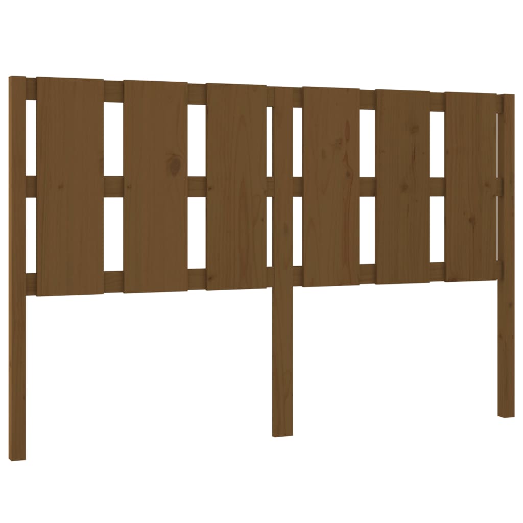 Uzglavlje za krevet boja meda 155,5x4x100 cm masivna borovina