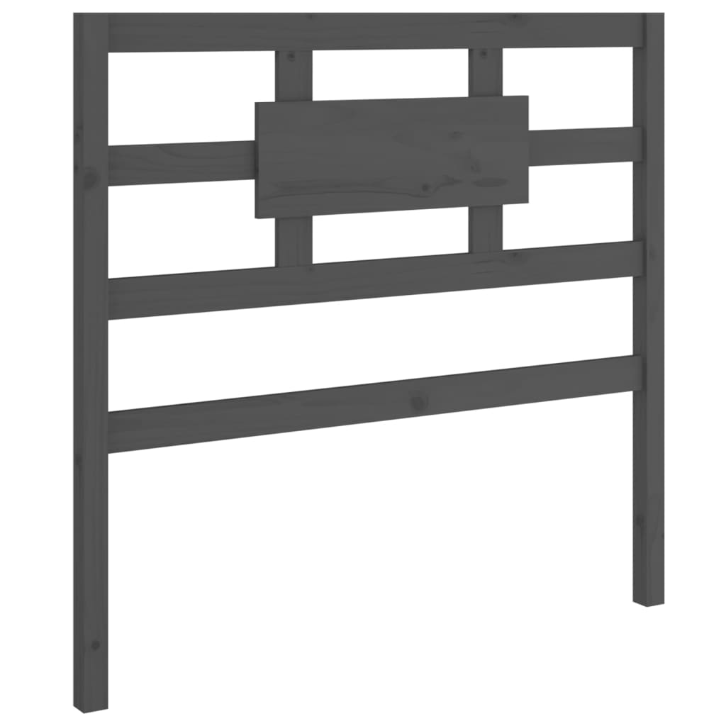 Uzglavlje za krevet sivi 105,5 x 4 x 100 cm od masivne borovine